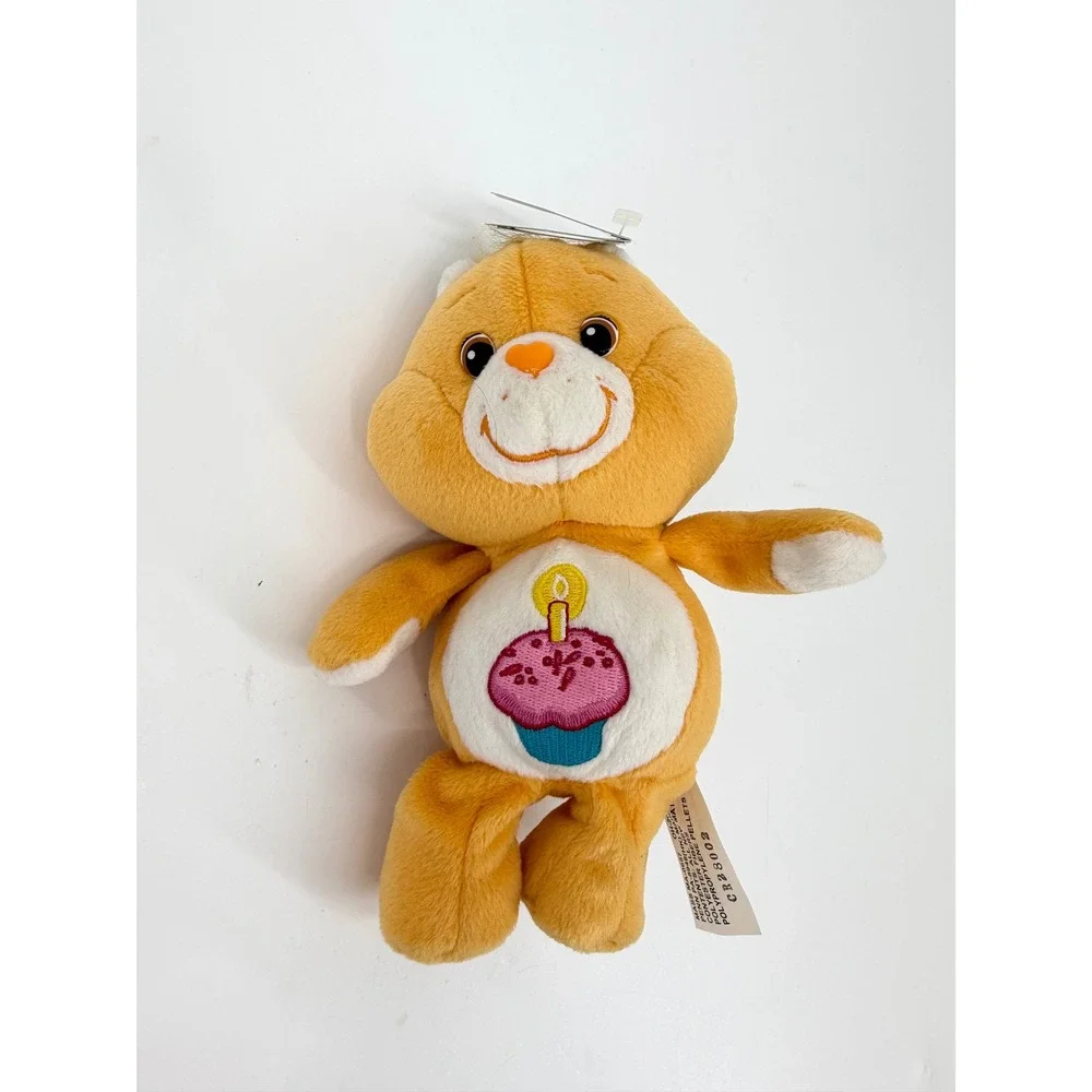 Care Bears 2002 Birthday Bear 20th Anniversary Plush Orange Cupcake Carlton Card